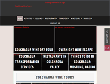 Tablet Screenshot of colchaguawinetours.com